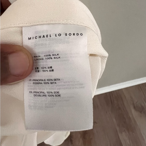 Michael Lo Sordo Alexandra Silk Wedding  Maxi Dress Ivory Size 12 - Picture 14 of 16